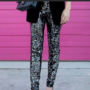 High Waisted Sequin Leggings
